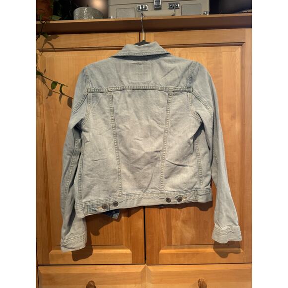 Levi’s Denim Trucker Jacket, White Floral Embroidery - Picture 5 of 6